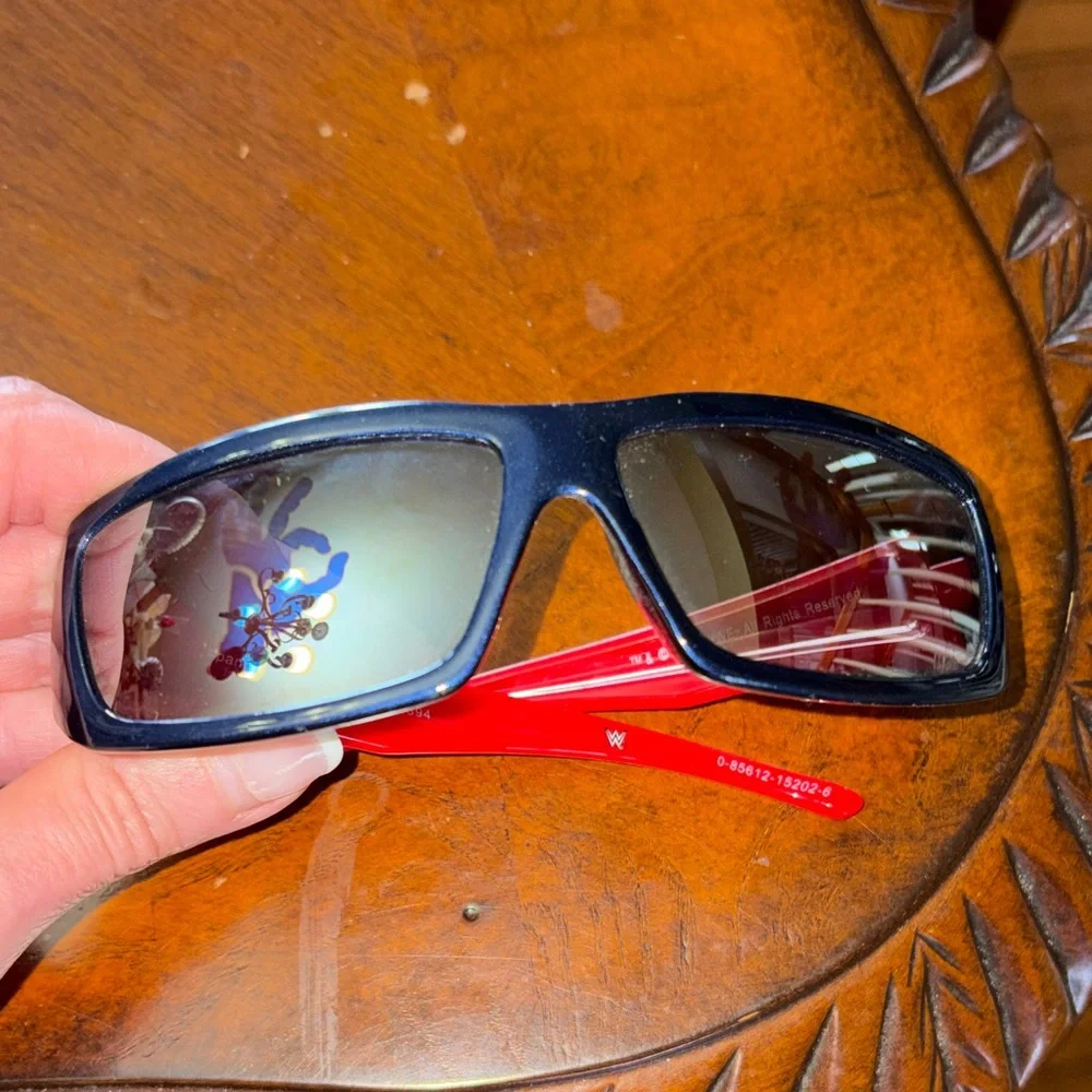WWE Kids Sunglasses Black Frames with Red Temples